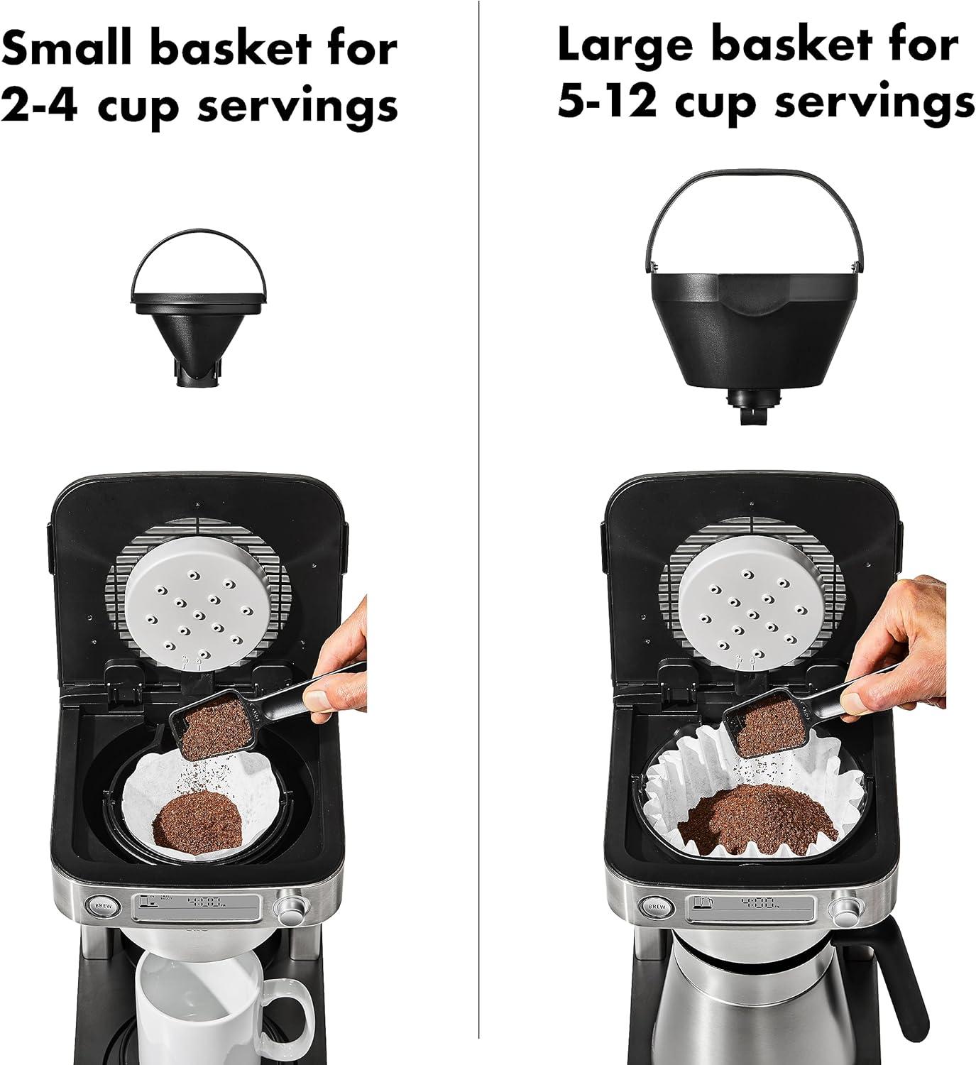 imageOXO Brew 12Cup Coffee Maker With Podless SingleServe FunctionSilverSilver