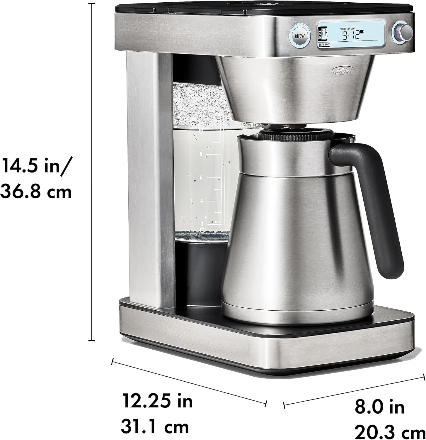 imageOXO Brew 12Cup Coffee Maker With Podless SingleServe FunctionSilverSilver