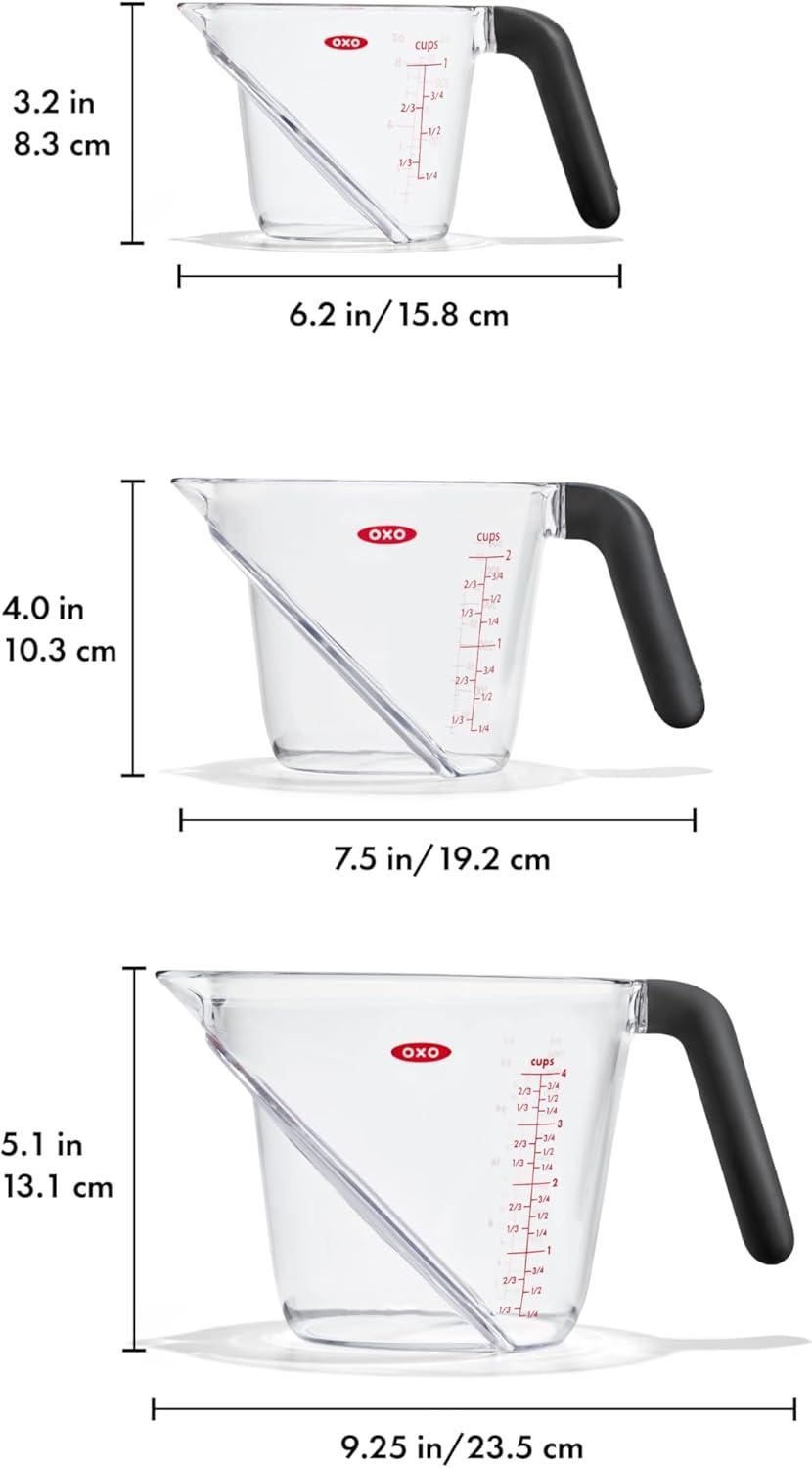 imageOXO Good Grips 3Piece Angled Measuring Cup SetMulti Pack of 12