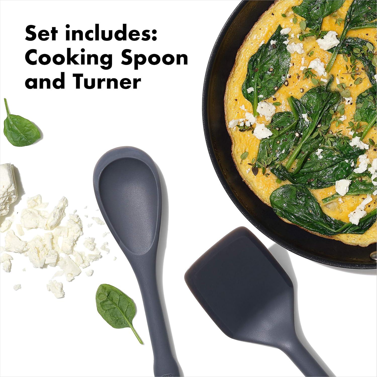 imageOXO Good Grips 3Piece Silicone Utensil Set Gray One size2Piece Set