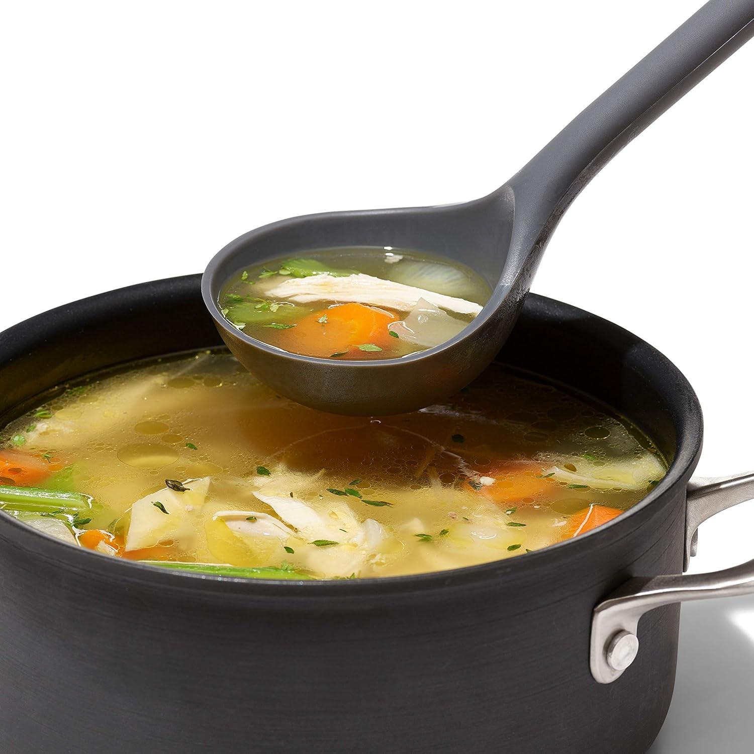 imageOXO Good Grips 3Piece Silicone Utensil Set Gray One sizeLadle