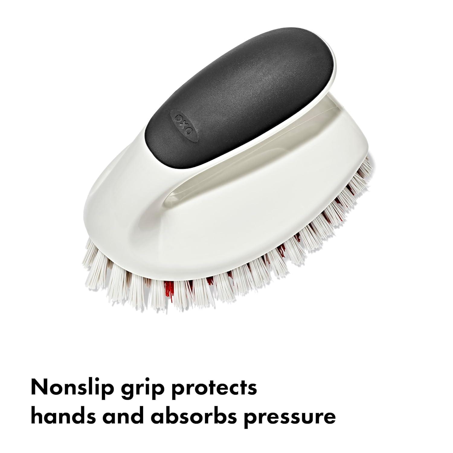 imageOXO Good Grips AllPurpose Scrub Brush 2Pack Crevice Cleaning Bathroom Cleaning Scrub Brush with Handle Brushes to Scrub Your Kitchen or bathrooms2 Pack