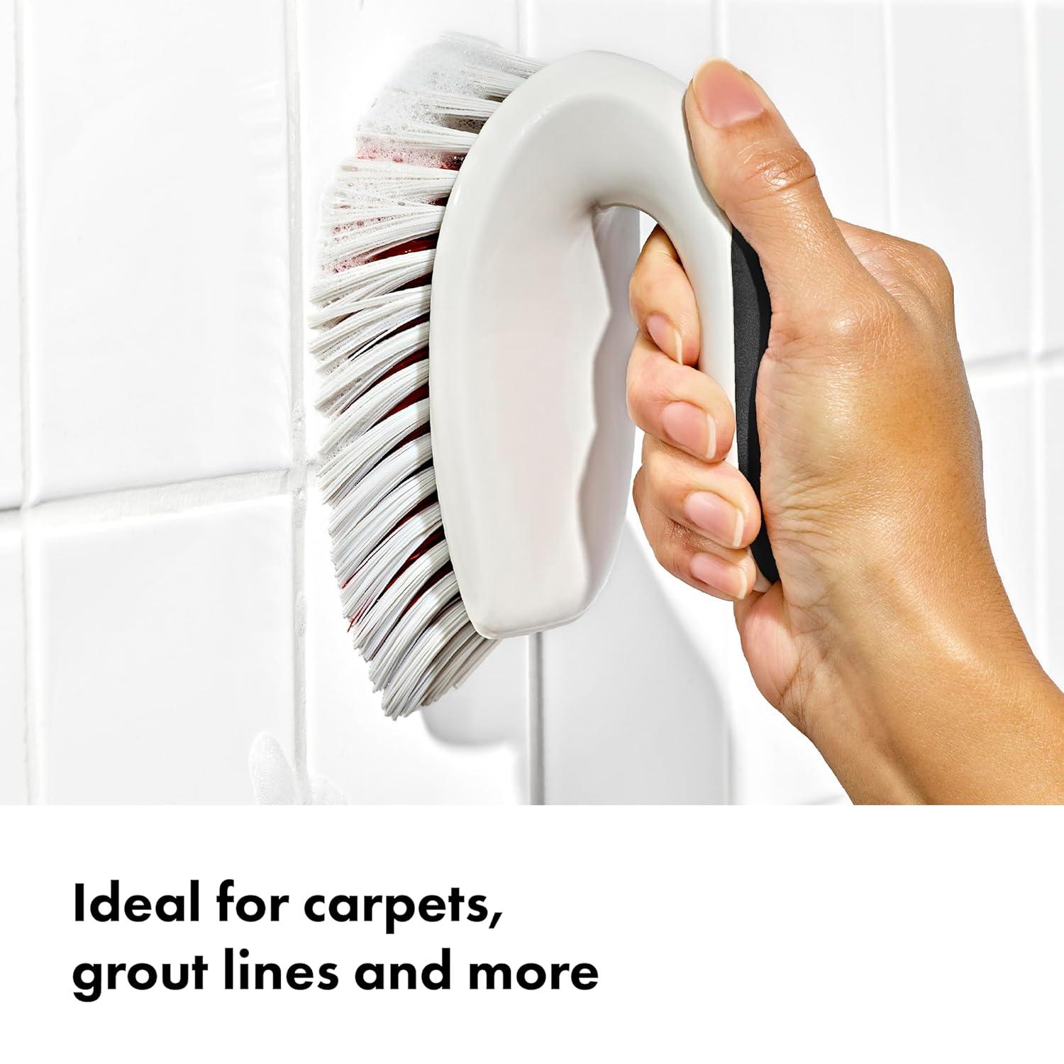 imageOXO Good Grips AllPurpose Scrub Brush 2Pack Crevice Cleaning Bathroom Cleaning Scrub Brush with Handle Brushes to Scrub Your Kitchen or bathrooms2 Pack