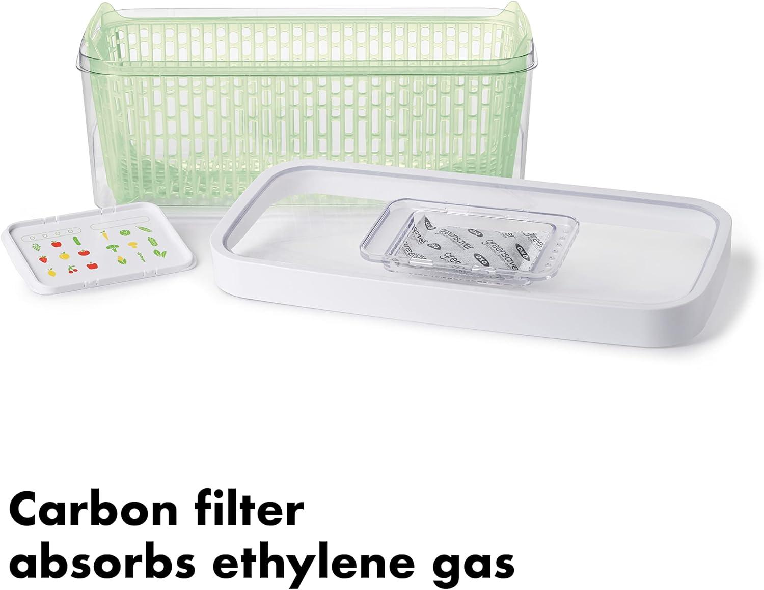 imageOXO Good Grips GreenSaver Produce Keeper 43 QtWhiteLarge 5 QT Produce Keeper