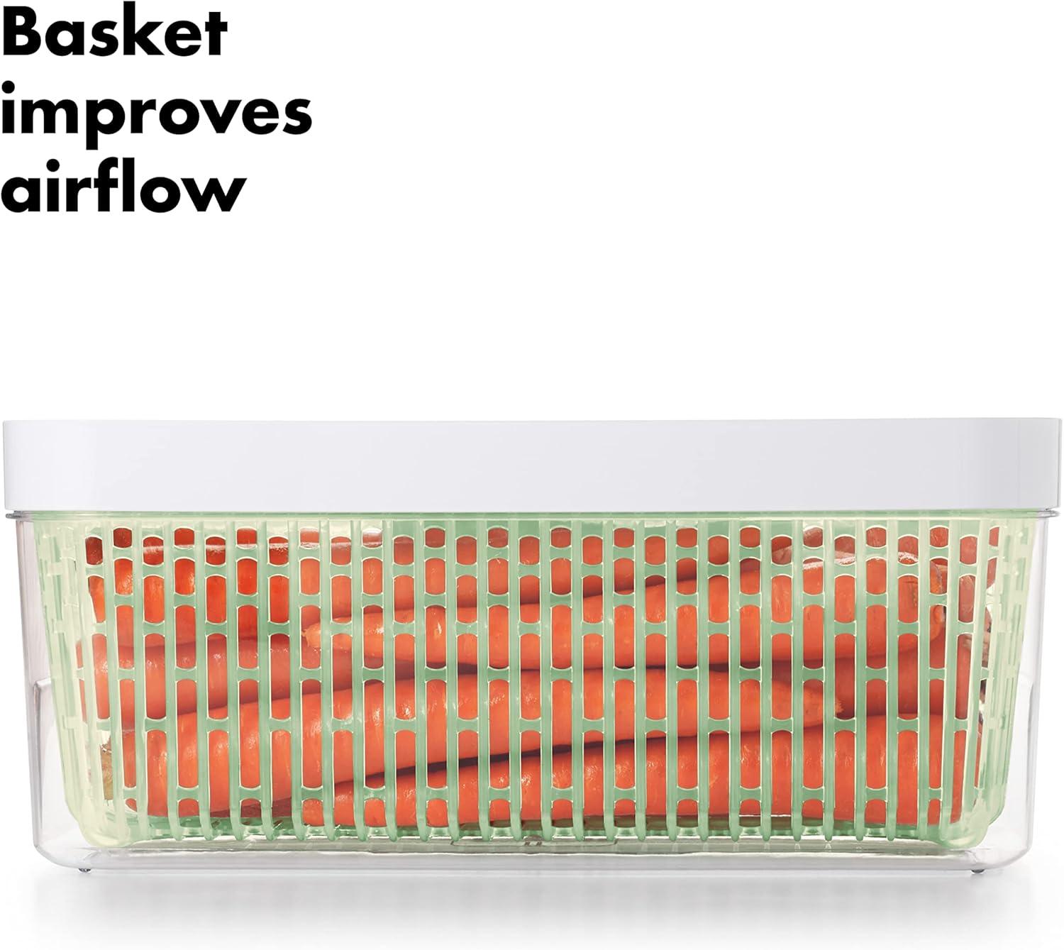 imageOXO Good Grips GreenSaver Produce Keeper 43 QtWhiteLarge 5 QT Produce Keeper