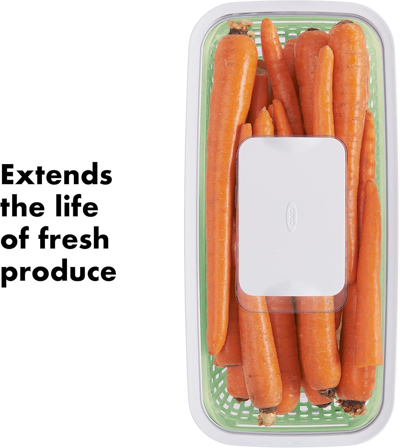 imageOXO Good Grips GreenSaver Produce Keeper 43 QtWhiteLarge 5 QT Produce Keeper