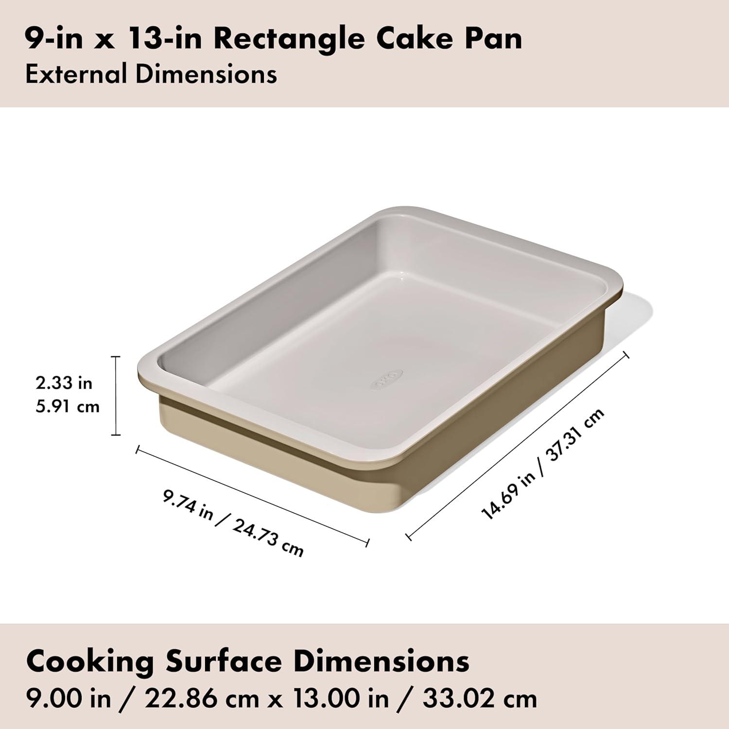 imageOXO Good Grips NonStick Pro Ceramic Coated Metal Bakeware Half Sheet Pan Storm BlueBiscuit