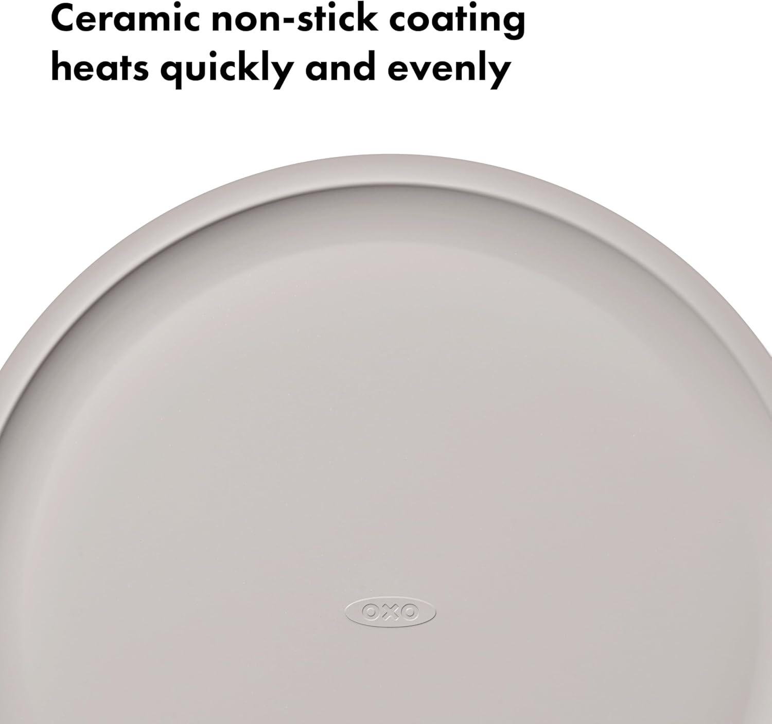 imageOXO Good Grips NonStick Pro Ceramic Coated Metal Bakeware Half Sheet Pan Storm BlueBiscuit