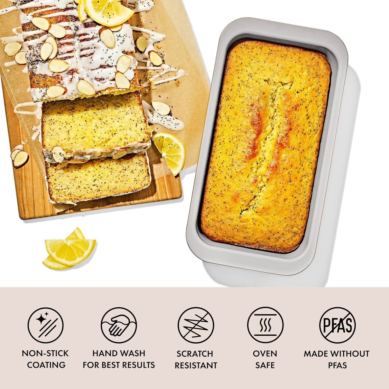 imageOXO Good Grips NonStick Pro Ceramic Coated Metal Bakeware Half Sheet Pan Storm BlueBiscuit