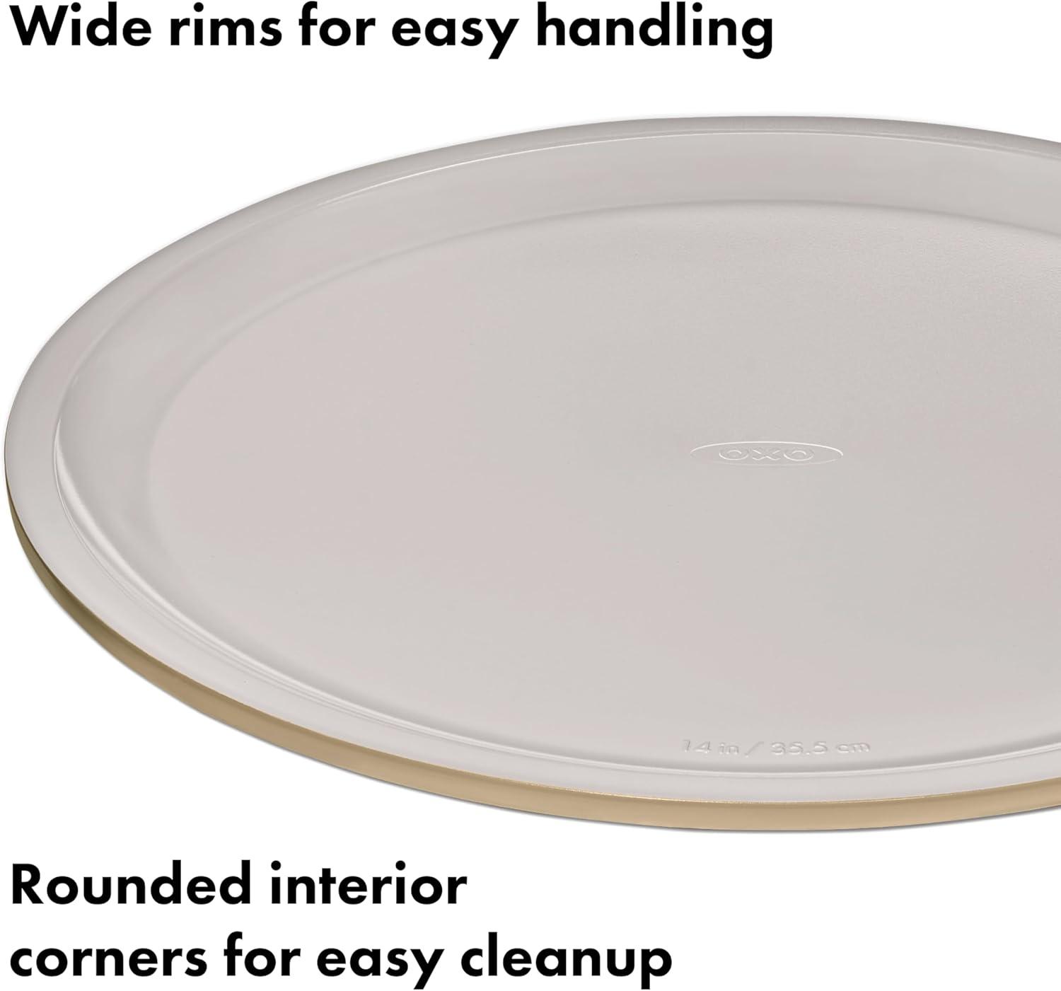 imageOXO Good Grips NonStick Pro Ceramic Coated Metal Bakeware Half Sheet Pan Storm BlueBiscuit