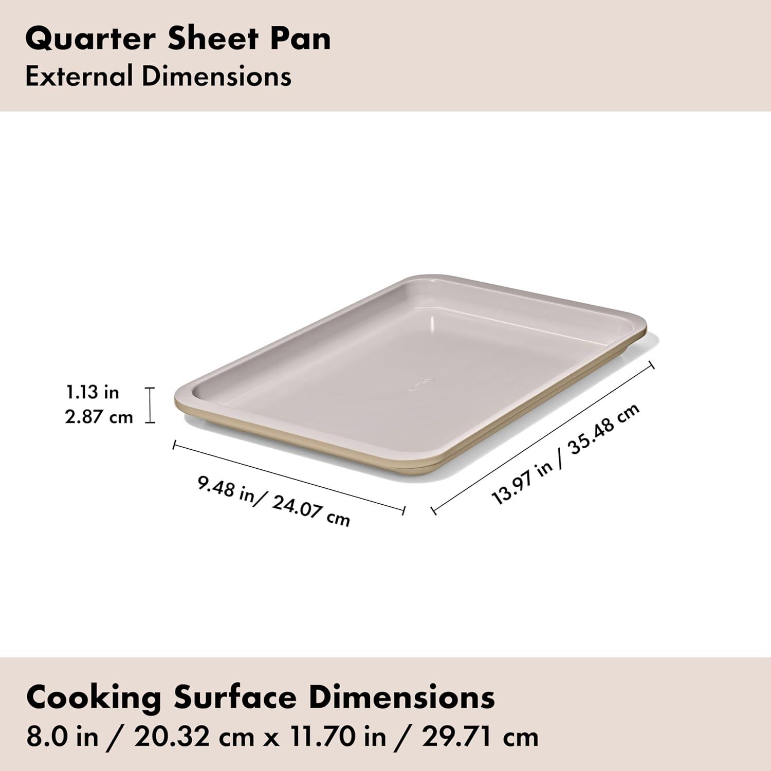 imageOXO Good Grips NonStick Pro Ceramic Coated Metal Bakeware Half Sheet Pan Storm BlueBiscuit