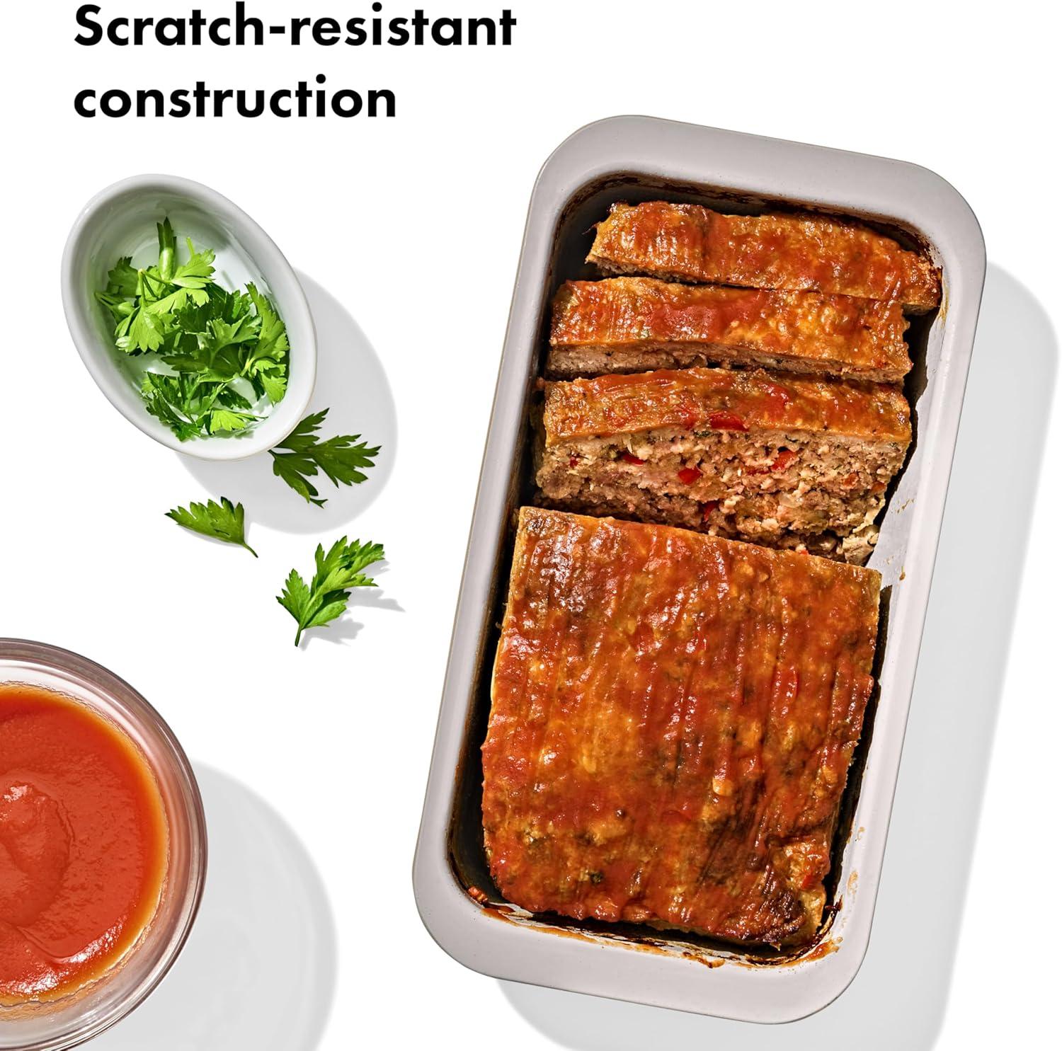 imageOXO Good Grips NonStick Pro Ceramic Coated Metal Bakeware Half Sheet Pan Storm BlueBiscuit