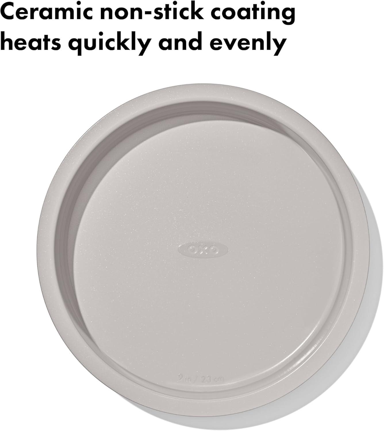 imageOXO Good Grips NonStick Pro Ceramic Coated Metal Bakeware Half Sheet Pan Storm BlueBiscuit