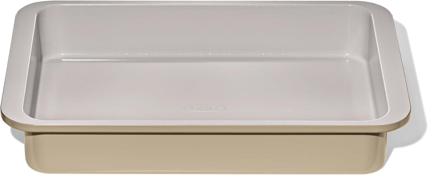 imageOXO Good Grips NonStick Pro Ceramic Coated Metal Bakeware Half Sheet Pan Storm BlueBiscuit