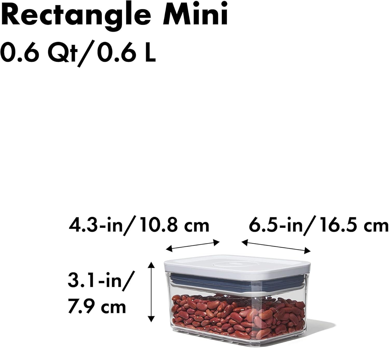 imageOXO Good Grips POP Container Airtight 17 Qt for Coffee and More Food Storage Rectangle Clear06 Qt Rectangle Tea