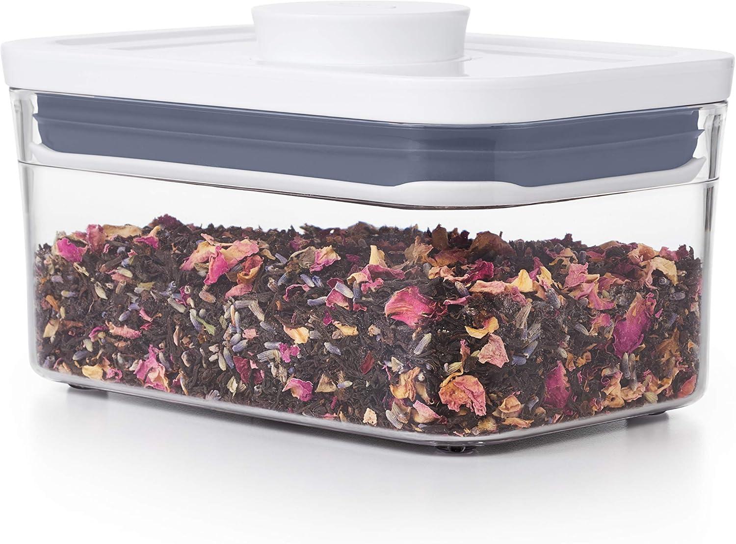 imageOXO Good Grips POP Container Airtight 17 Qt for Coffee and More Food Storage Rectangle Clear06 Qt Rectangle Tea