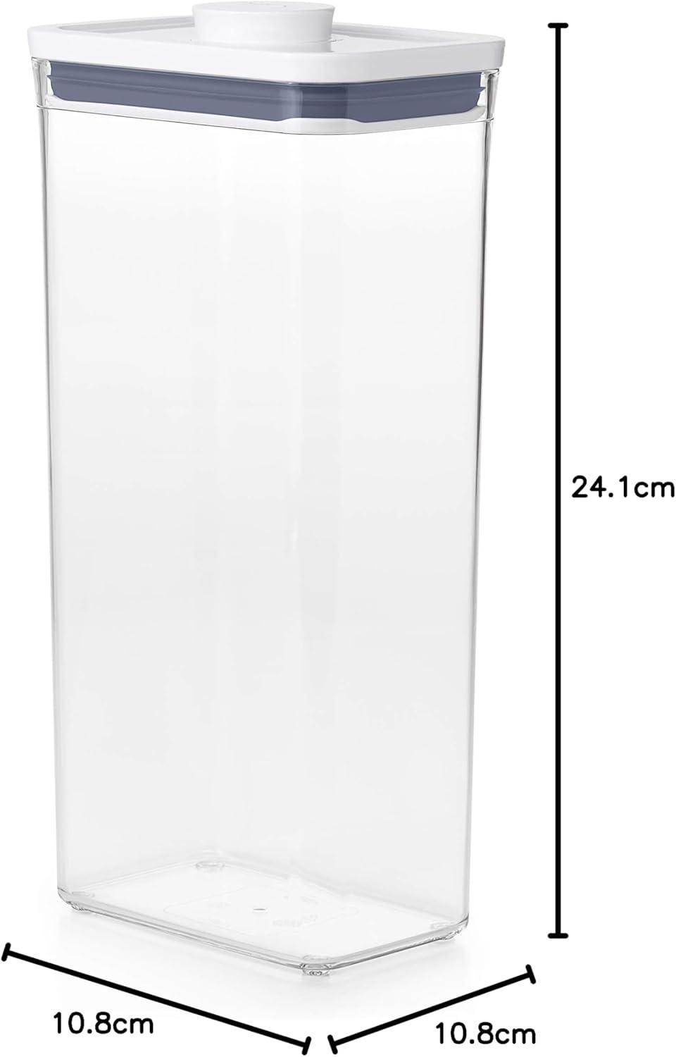 imageOXO Good Grips POP Container Airtight 17 Qt for Coffee and More Food Storage Rectangle Clear37 Qt Rectangle Pasta Pack of 8