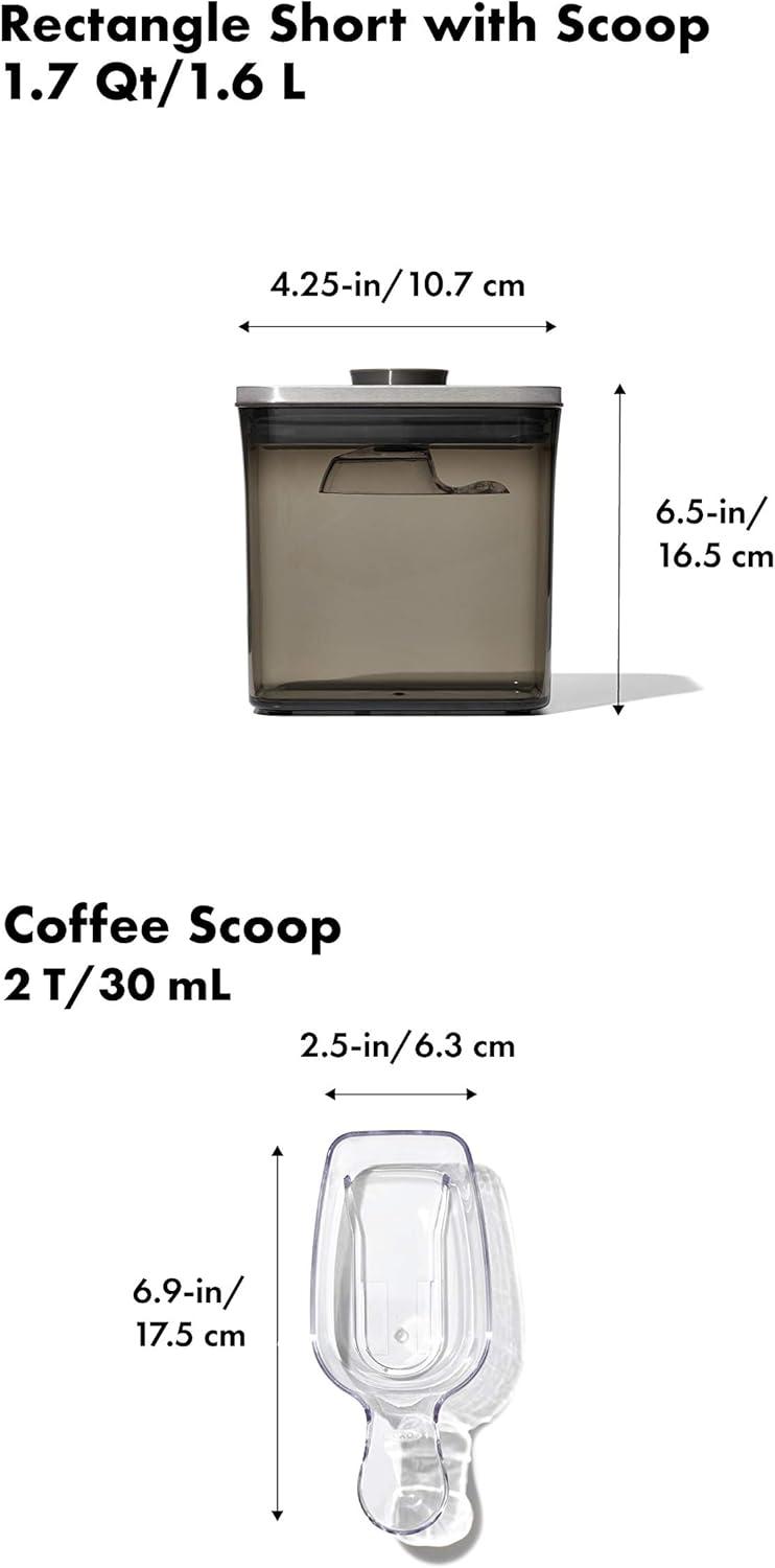 imageOXO STL POP MINI SQUARE MINI 02 QT02 L17 QT Coffee Container Pack of 8