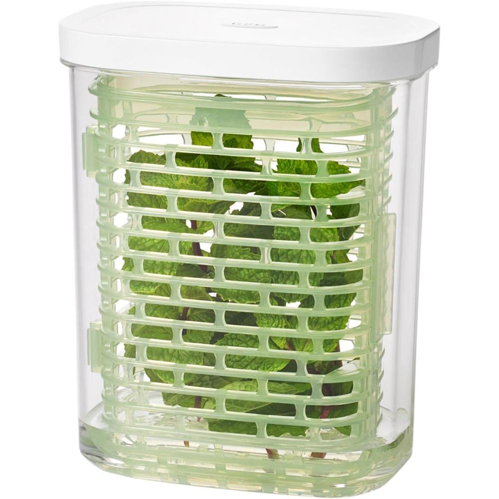 imageOXO Good Grips GreenSaver Produce Keeper 43 QtWhite18 QT Herb Keeper