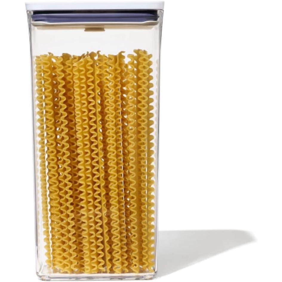 imageOXO Good Grips POP Container Airtight 17 Qt for Coffee and More Food Storage Rectangle Clear37 Qt Rectangle Pasta