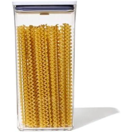 imageOXO Good Grips POP Container Airtight 17 Qt for Coffee and More Food Storage Rectangle Clear37 Qt Rectangle Pasta Pack of 8