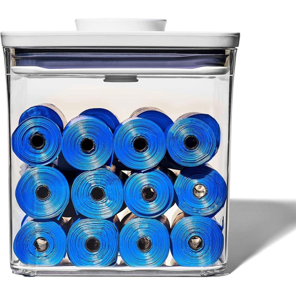 imageOXO Good Grips Pet POP Container  60 Qt57 L with Half Scoop Ideal for up to 65lbs of Dog Food or 45lbs of Cat Food Airtight Dog and Cat Food Storage Container BPA Free ClearPet POP 28 Qt