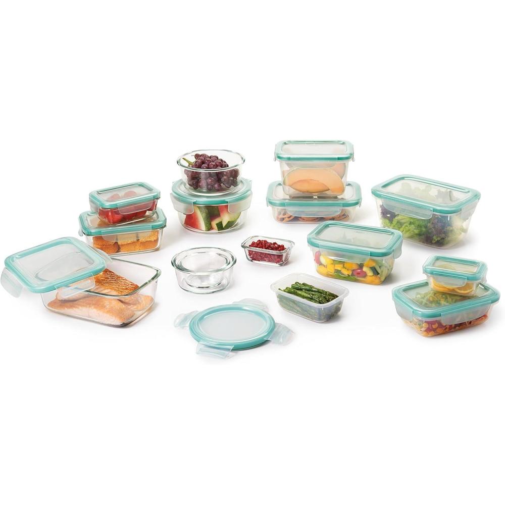 imageOXO Good Grips Smart Seal Leakproof Plastic Airtight Food Storage Container Set30 Piece