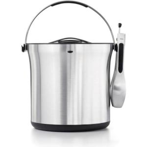 OXO 3107300 Steel Ice Bucket and Tongs Set