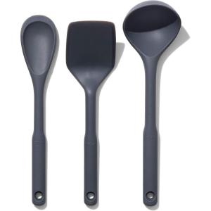 OXO Good Grips 3-Piece Silicone Utensil Set, Gray, One size(3-Piece Set)