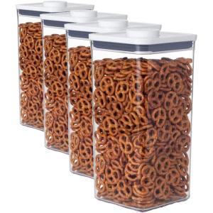 OXO Good Grips POP Container – 4.4 Qt/4.2 L, Airtight Food Storage Containers(6.0 Qt – Square – Bulk Food (Pack of 4))