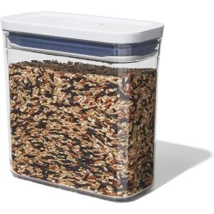 OXO Good Grips POP Container – Airtight 1.7 Qt for Coffee and More Food Storage, Rectangle, Clear(1.2 Qt – Rectangle – Pasta)