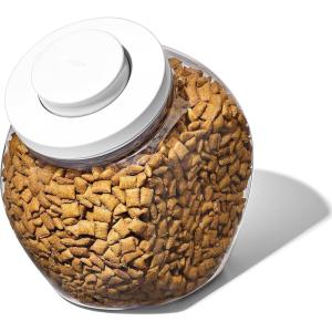 OXO Good Grips Pet POP Container – 6.0 Qt/5.7 L with Half Scoop, Ideal for up to 6.5lbs of Dog Food or 4.5lbs of Cat Food, Airtight Dog and Cat Food Storage Container, BPA Free, Clear(Pet POP 3.0 Qt)