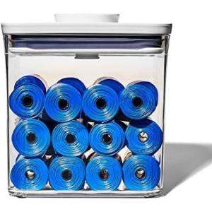 OXO Good Grips Pet POP Container – 6.0 Qt/5.7 L with Half Scoop, Ideal for up to 6.5lbs of Dog Food or 4.5lbs of Cat Food, Airtight Dog and Cat Food Storage Container, BPA Free, Clear(Pet POP 2.8 Qt (Pack of 8))