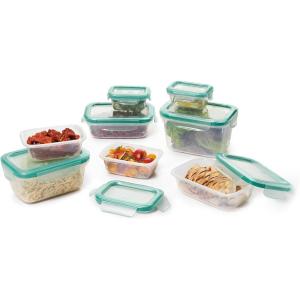 OXO Good Grips Smart Seal Leakproof Plastic Airtight Food Storage Container Set(16 Piece)