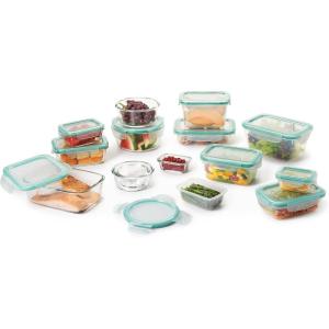 OXO Good Grips Smart Seal Leakproof Plastic Airtight Food Storage Container Set(30 Piece)