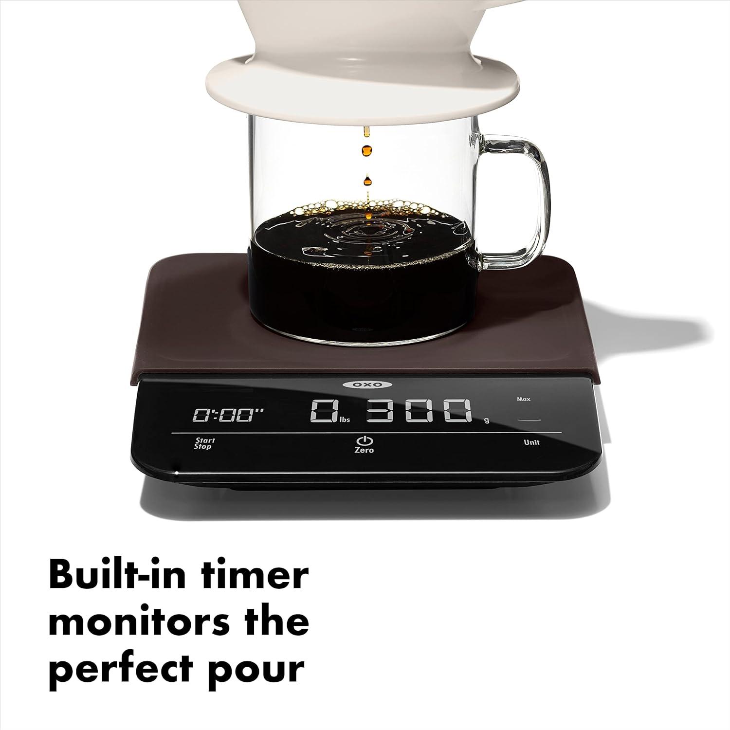 imageOXO Brew 6 Lb Precision Coffee Scale with Timer Black