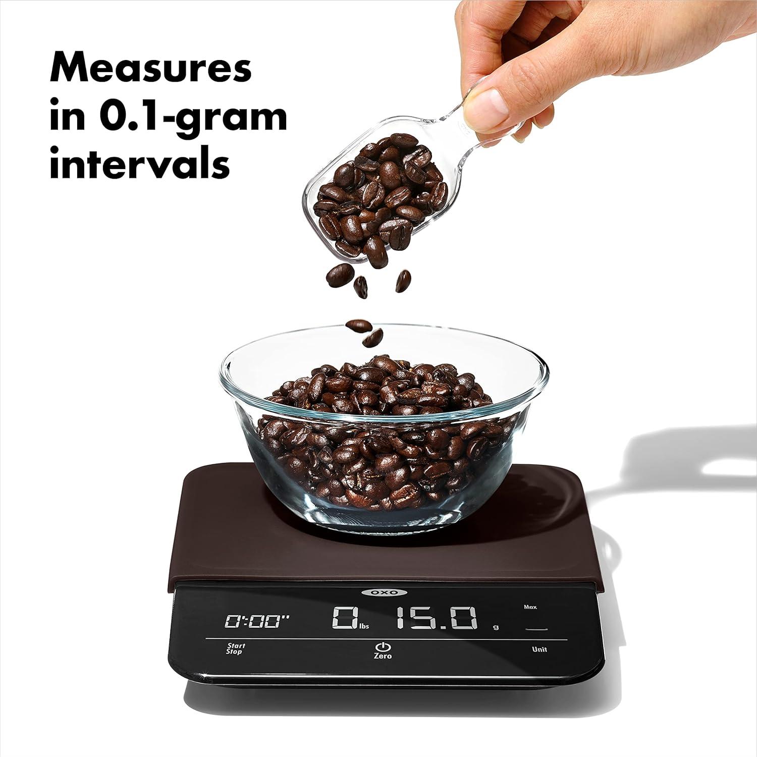 imageOXO Brew 6 Lb Precision Coffee Scale with Timer Black