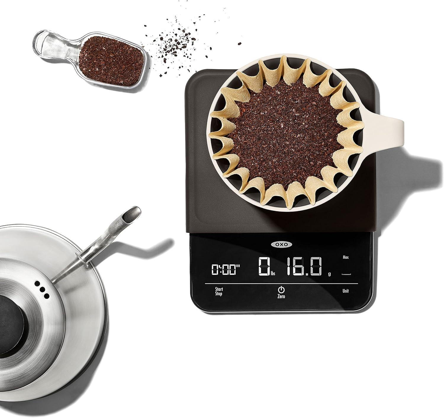 imageOXO Brew 6 Lb Precision Coffee Scale with Timer Black