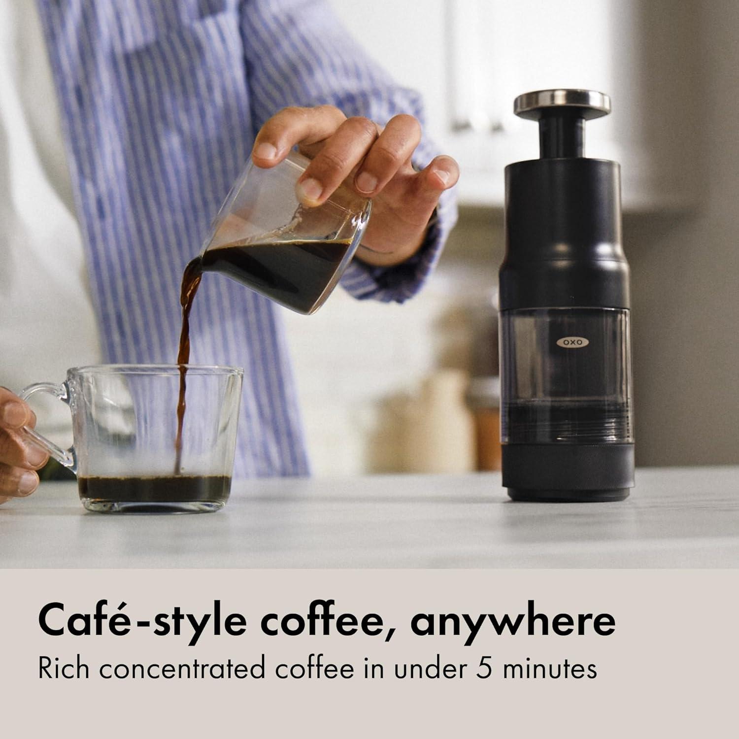 imageOXO Brew Rapid Brewer Portable Coffee Maker Fast Manual Hot ampamp Cold Brew Small Handheld Brewer Compact Travel Coffee MakerOne Size
