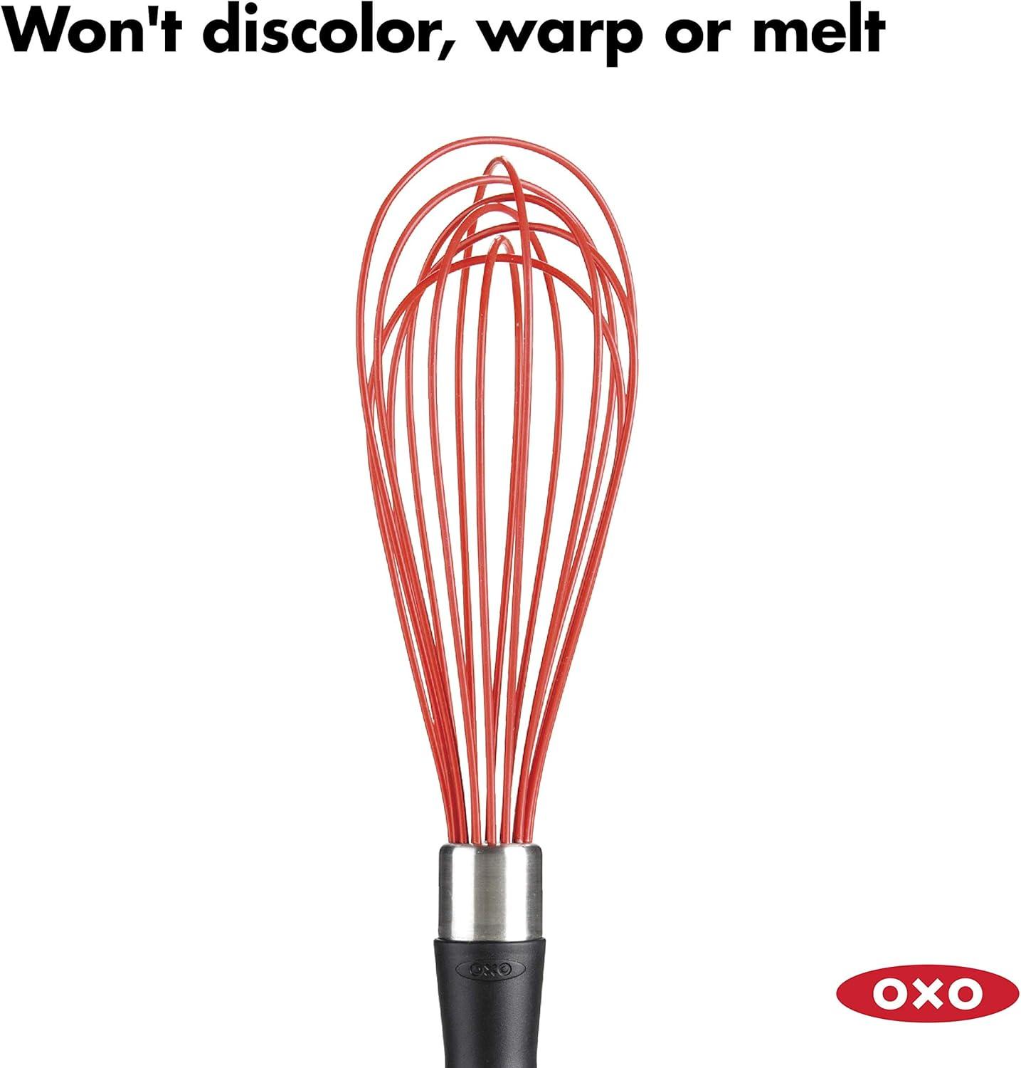 imageOXO Good Grips 11Inch Silicone Balloon Whisk RedSilicone Balloon Whisk