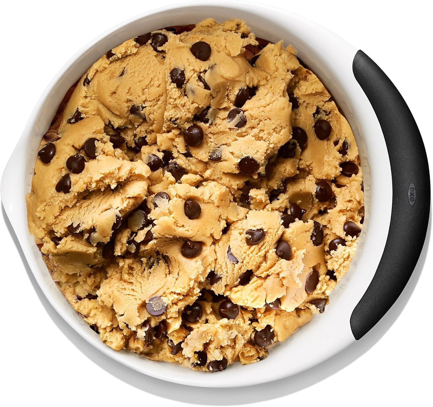 imageOXO Good Grips 3 Piece Plastic Mixing Bowl Set 2500 mlWhiteBlackWhiteBlack