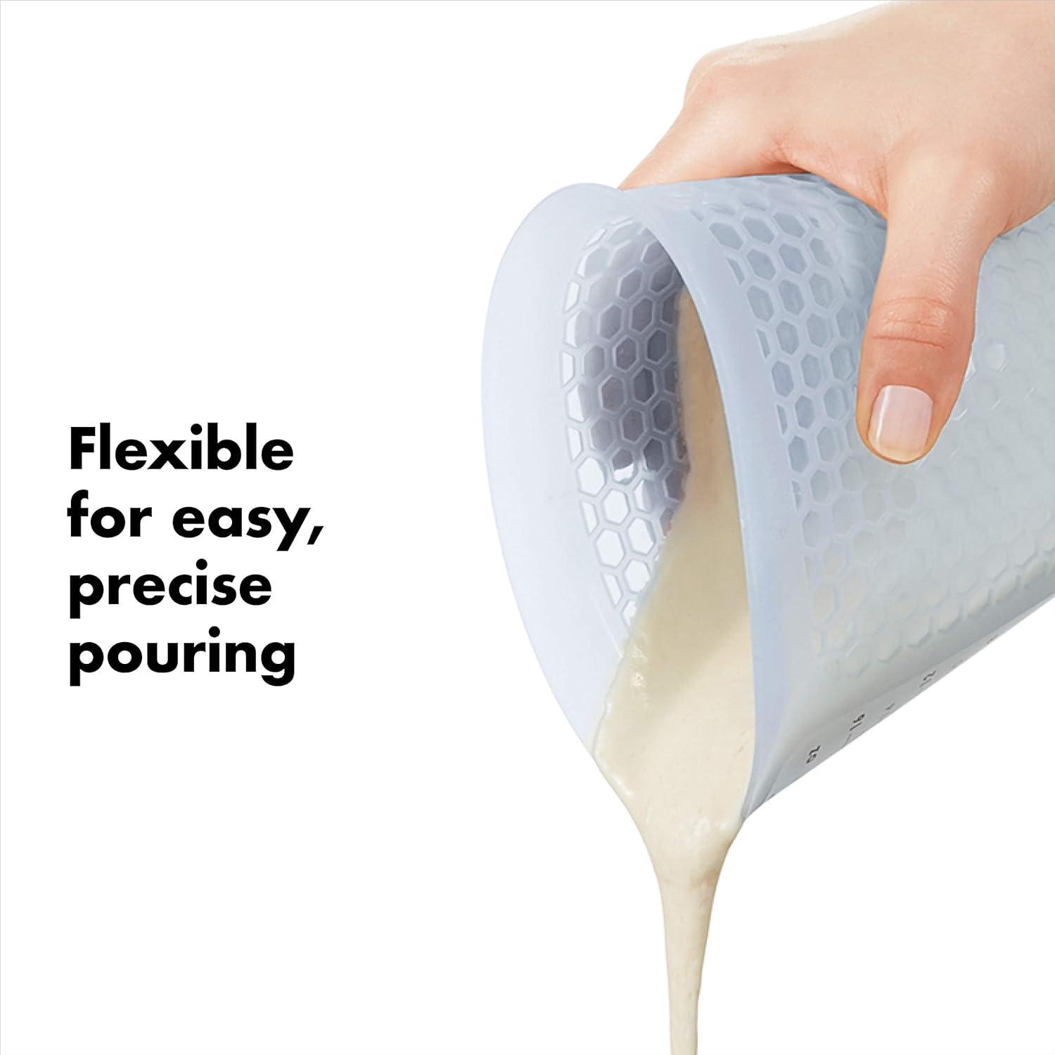 imageOXO Good Grips 3 Piece Squeeze ampamp Pour Silicone Measuring Cup Set1 Cup