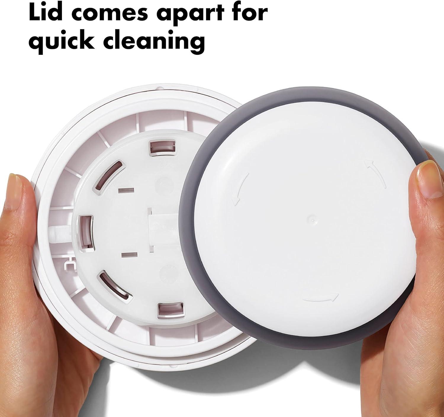 imageOXO Good Grips 30 Qt POP Medium Cookie Jar Airtight Food Storage for Snacks and More White and ClearMedium Jar 3 Qt Pack of 8