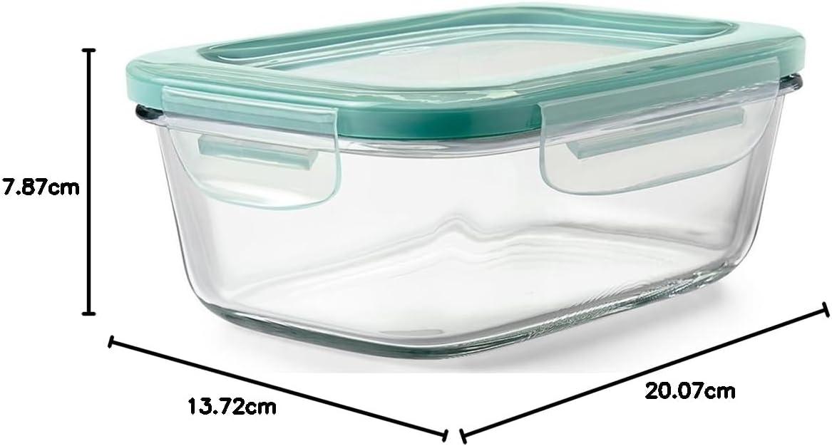 imageOXO Good Grips 35 Cup Smart Seal Airtight Glass Rectangle Food Storage ContainerGlass
