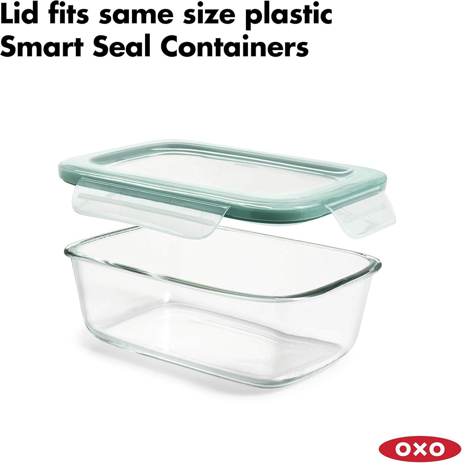 imageOXO Good Grips 35 Cup Smart Seal Airtight Glass Rectangle Food Storage ContainerGlass