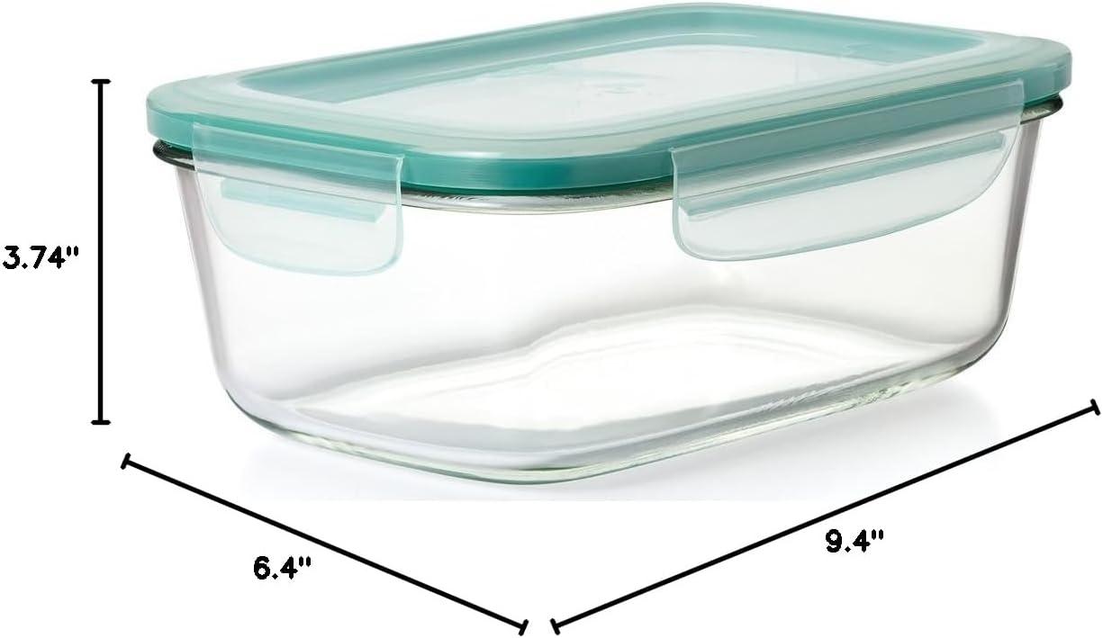 imageOXO Good Grips 35 Cup Smart Seal Airtight Glass Rectangle Food Storage ContainerGlass