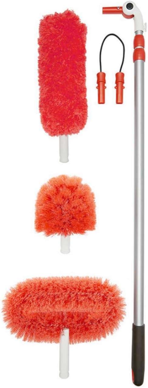 imageOXO Good Grips 3in1 Extendable Microfiber Long Reach Duster with Interchangeable Heads 8 ft