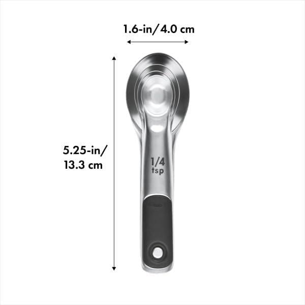 imageOXO Good Grips 4 Piece Stainless Steel Measuring Spoons with Magnetic SnapsSpoons