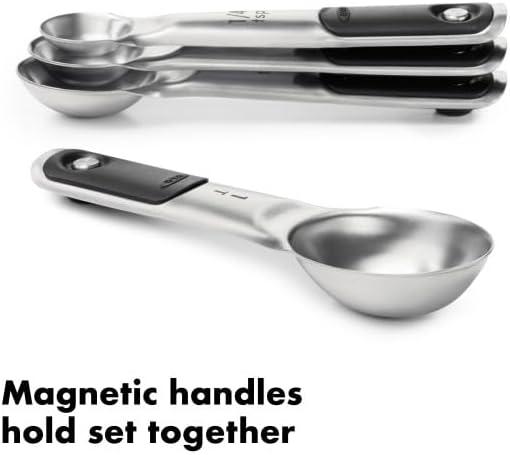 imageOXO Good Grips 4 Piece Stainless Steel Measuring Spoons with Magnetic SnapsSpoons