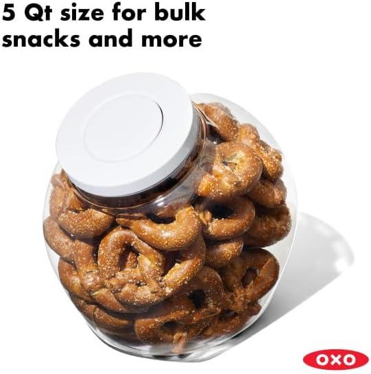 imageOXO Good Grips 50 Qt POP Large Cookie Jar Airtight Food Storage for Cookies and MoreLarge Jar 5 Qt